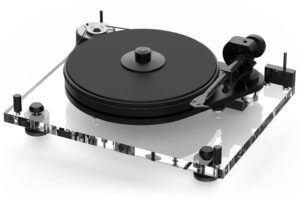 pro-ject-6-perspex-b - manuálny gramofón s  transparentnou základňou z organického skla a symetrickým výstupom