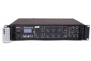 Master-Audio-MV6300BA-BT - 6-zónová rozhlasová ústredňa pre 70/100V s možnosťou nízkoimpedančného zapojenia 4-16 ohm