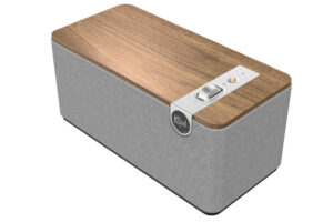 klipsch-the-one-plus -prémiový 2.1 Bluetooth reproduktor v  luxusnom drevenom prevedení