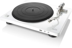 Denon DP-400 White - poloautomatický gramofón s S-Shape ramienkom