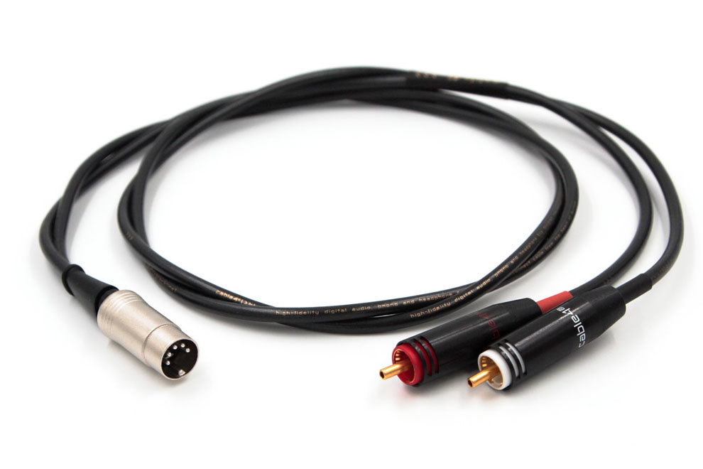 cable4-black-phono-rca-5din - High-Endový prepojovací analógový stereo kábel pre gramofón