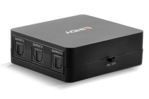 Lindy-Optical-Digital-Audio-Splitter - rozbočovač digitálneho optického (toslink) audio signálu s 3 portami