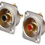 Dynavox-Cinch-Pro - pár kvalitných inštalačných RCA zásuviek s 24k pokovením