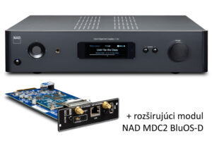 NAD-C-389-mdc2-bluos-d - set integrovaného zosilňovač série Classic so špičkovými DAC a rozširujúceho modulu o BluOS systém, Bluetooth a WiFi