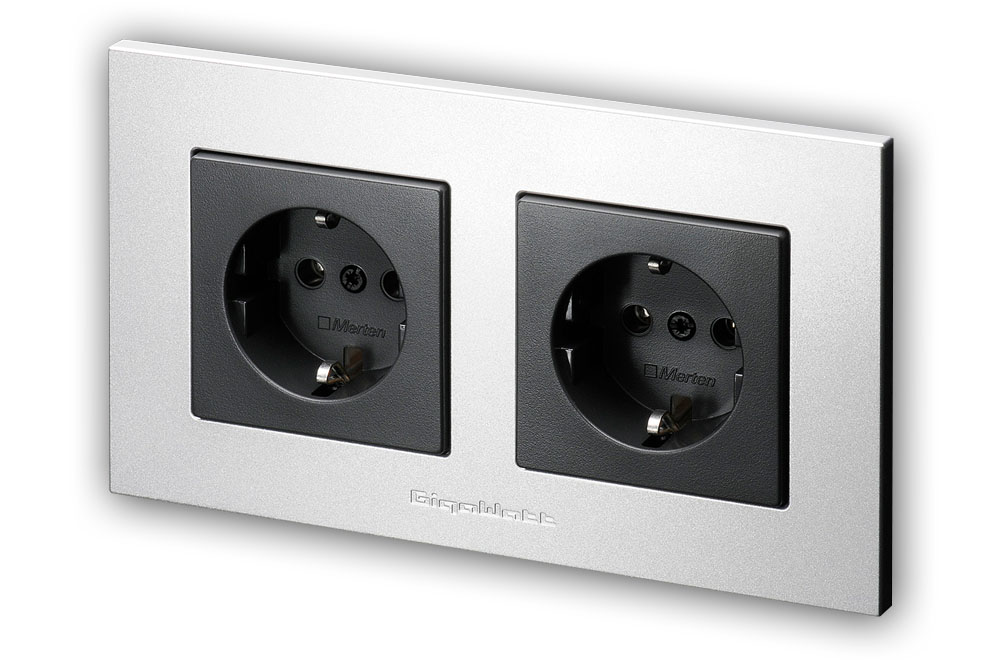 gigawatt-g-044-schuko-duplex - vysokokvalitná dvojitá zásuvka do steny určená na použitie v domácich elektrických sieťach na napájanie audio-video systémov