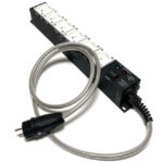 elektronika-praha-ep-sf6pps - HiFI 6-zásuvkový distribučný blok s dvoma prevádzkovými režimami a pevne montovaným káblom