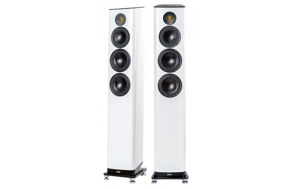 elac-vela-fs-409-2-white elac-vela-fs-409-2 - inovované 3,5 pásmové stĺpové reproduktory so spodným bassreflexom, ktorých vzhľad je rovnako nádherný ako ich zvuk