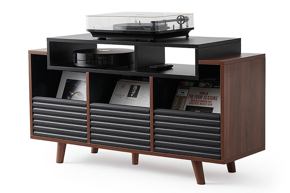 norstone-oslo-1200-black norstone-oslo-1200 - HiFi stolík pre moderných milovníkov vinylového zvuku