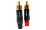 nakamichi-n0428 - pár kvalitných celokovových RCA (cinch) konektorov s 24k pozlátením