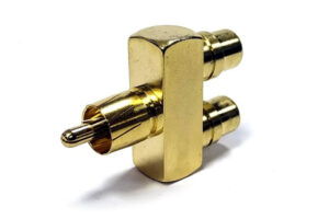 nakamichi-rca-n0544 - pravouhlá RCA redukcia s 24k pozlátením