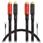 triangle-red-2rca-2rca - analógový stereo kábel s RCA koncovkami a uzemňovacím vodičom